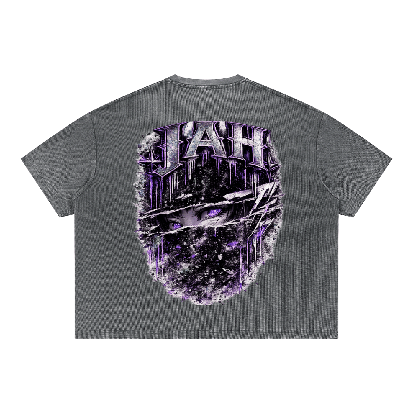 JAH Vintage Wash Sunfade Boxy Waffle T-Shirt