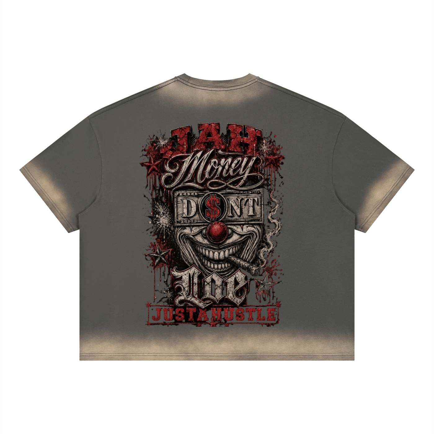 ODMPOD JAH MDL Boxy Sunfade Vintage Wash T-shirt JustAHustle Premium Hustle Apparel