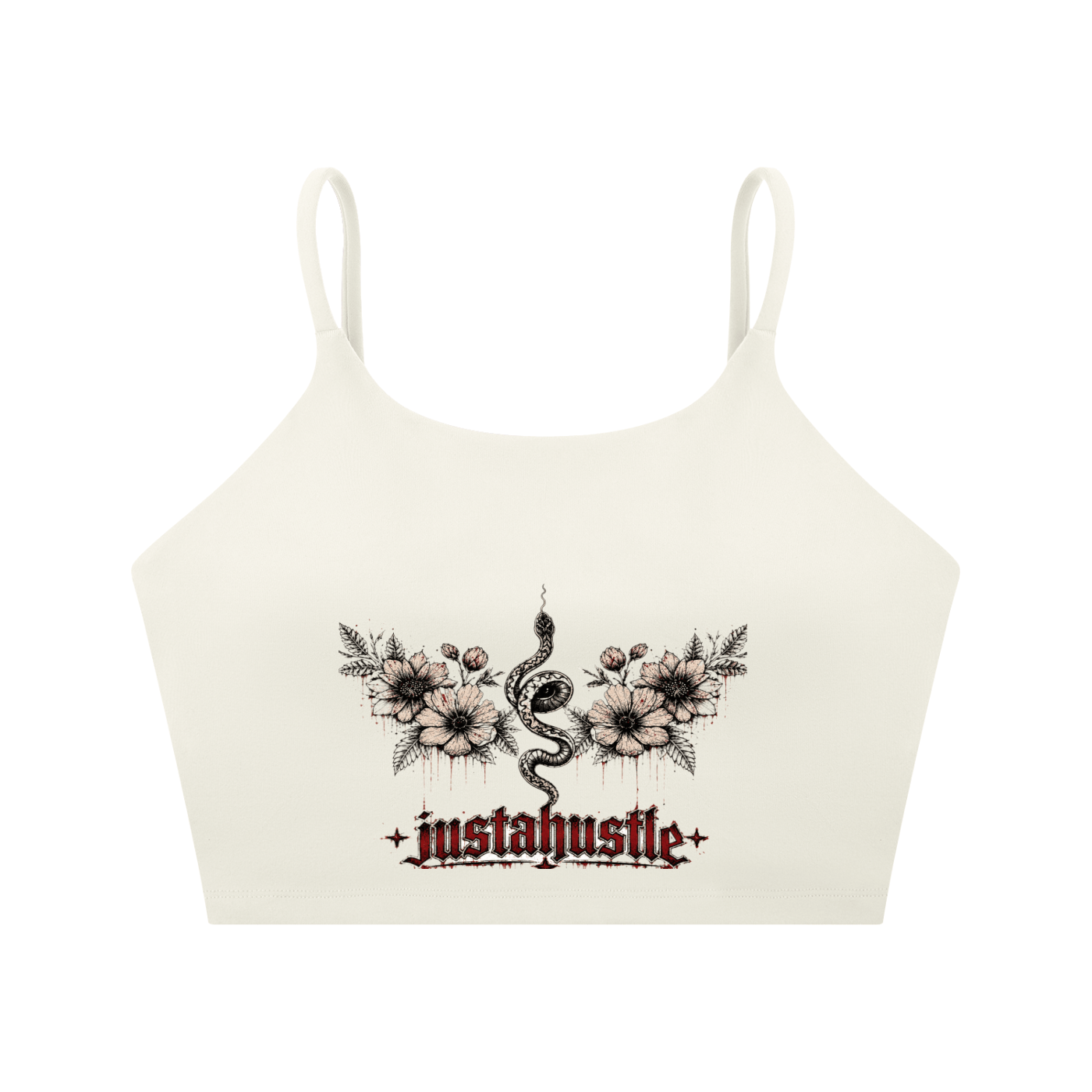 Bloom & Bite Spaghetti Strap Yoga Sports Bra