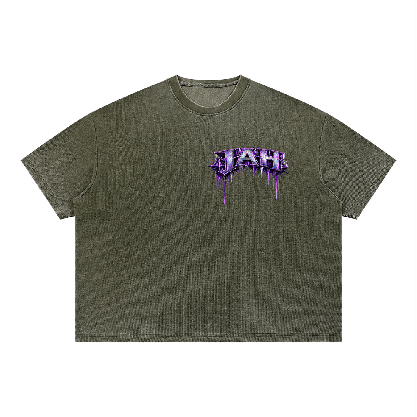 JAH Vintage Wash Sunfade Boxy Waffle T-Shirt