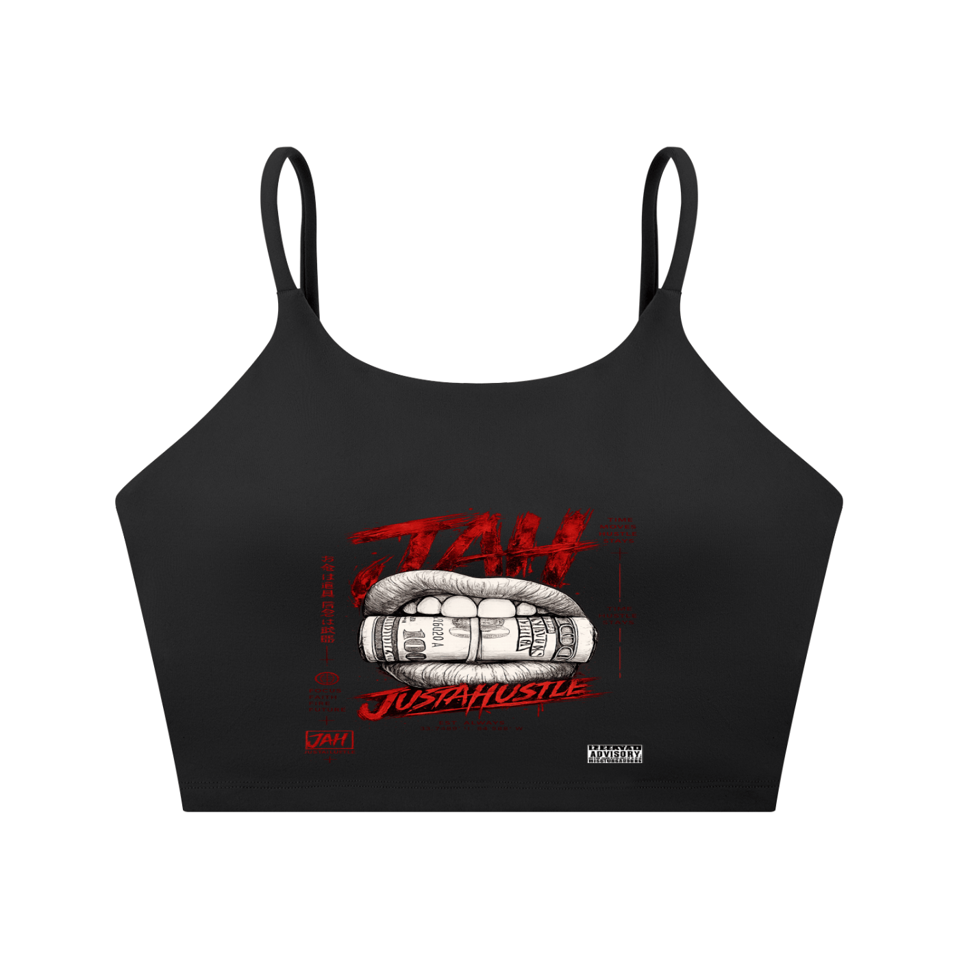 Hustle Hunger Spaghetti Strap Yoga Sports Bra