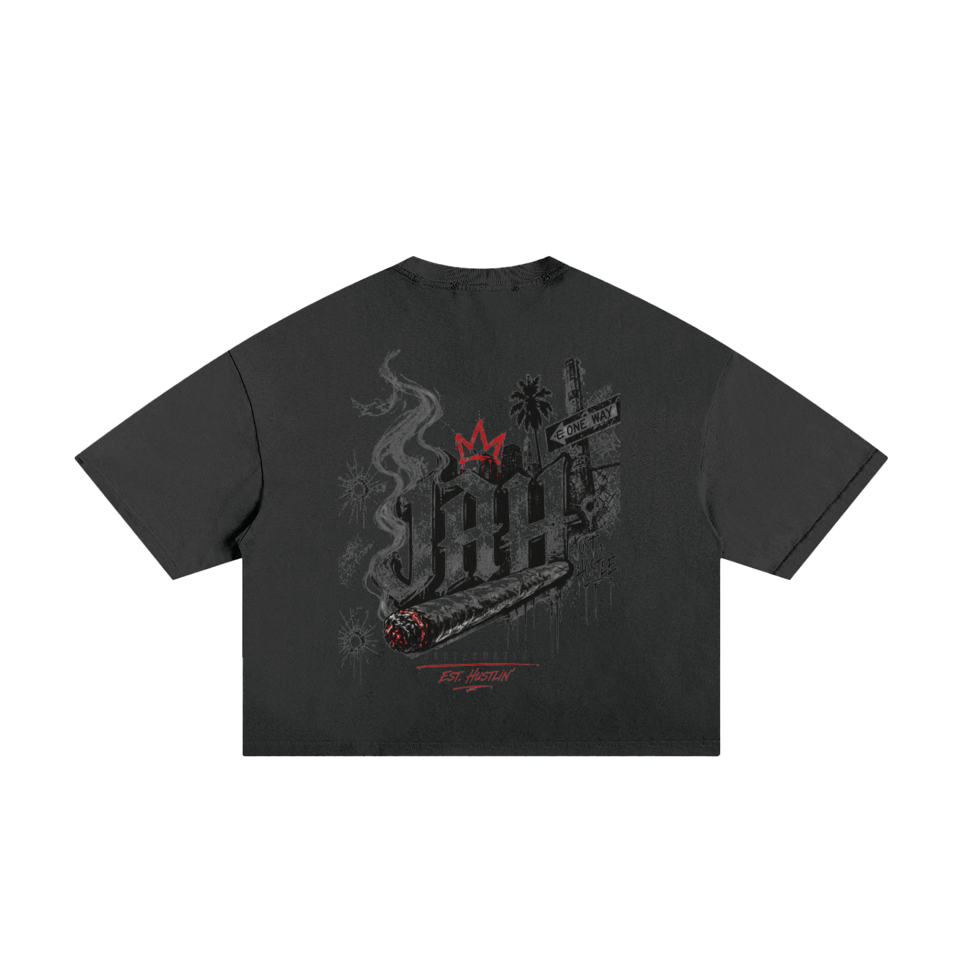 JAH  Frayed Boxy Tee