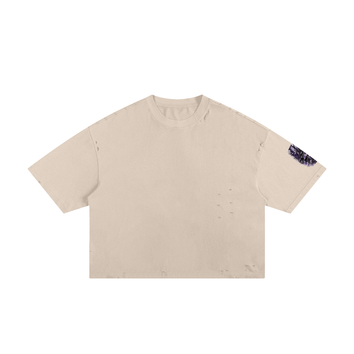 Purple Jah Frayed Boxy Tee