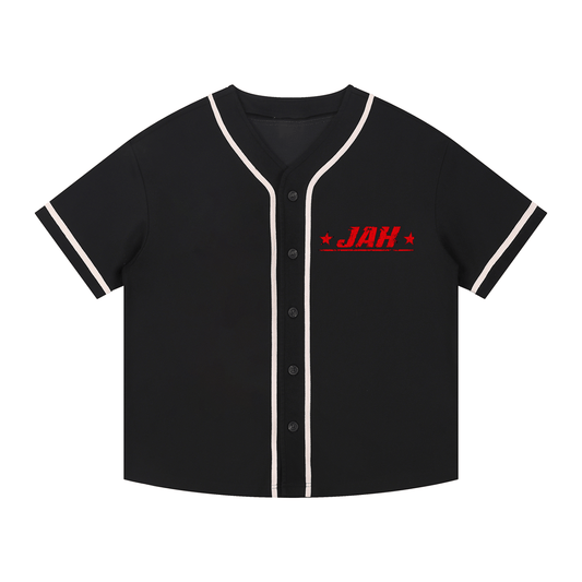 Cherry Temptation Piped Button-Up Jersey