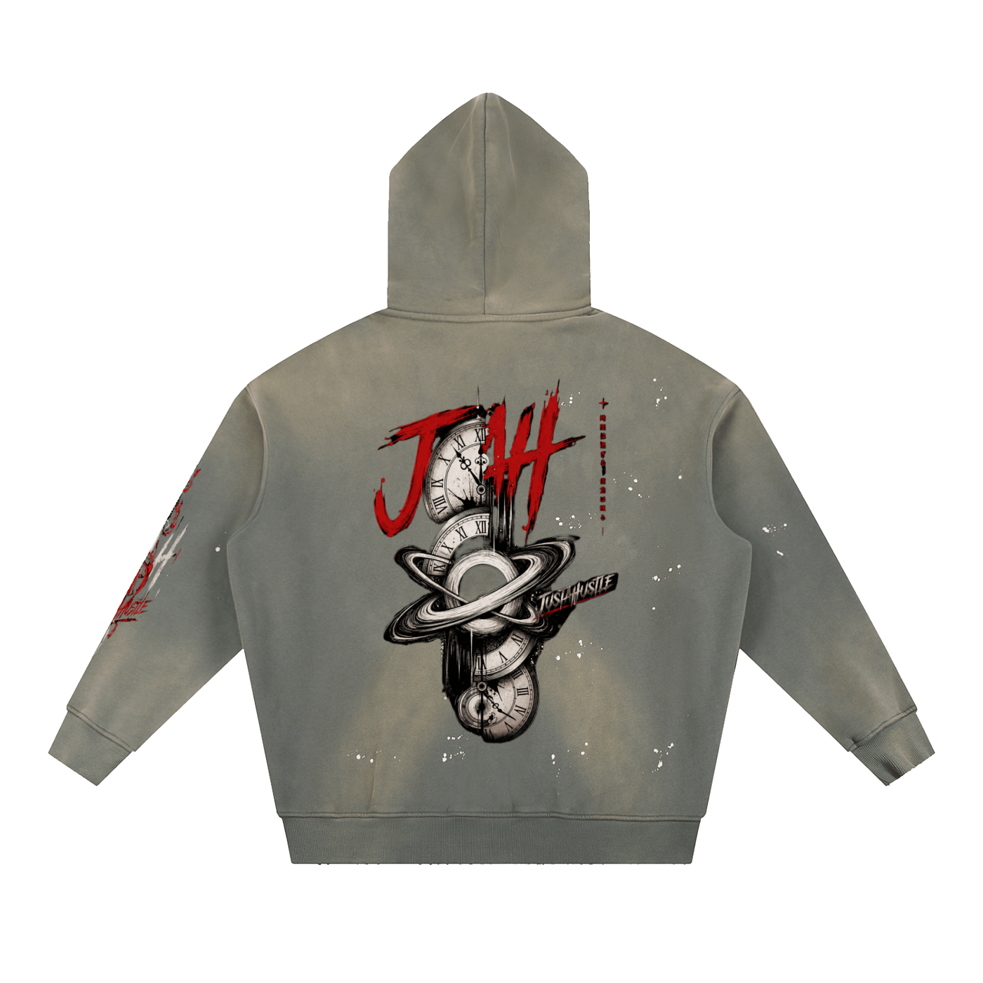 COSMIC TIME Washed Fleece Hoodie