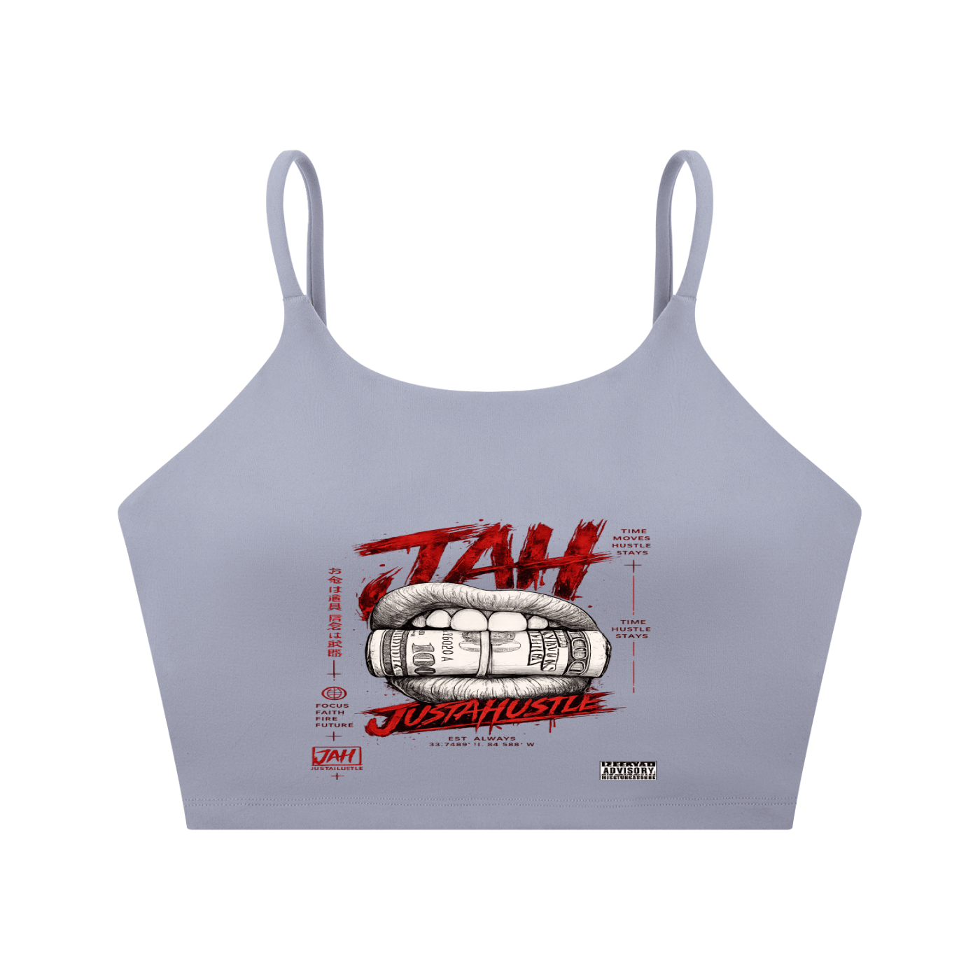 Hustle Hunger Spaghetti Strap Yoga Sports Bra