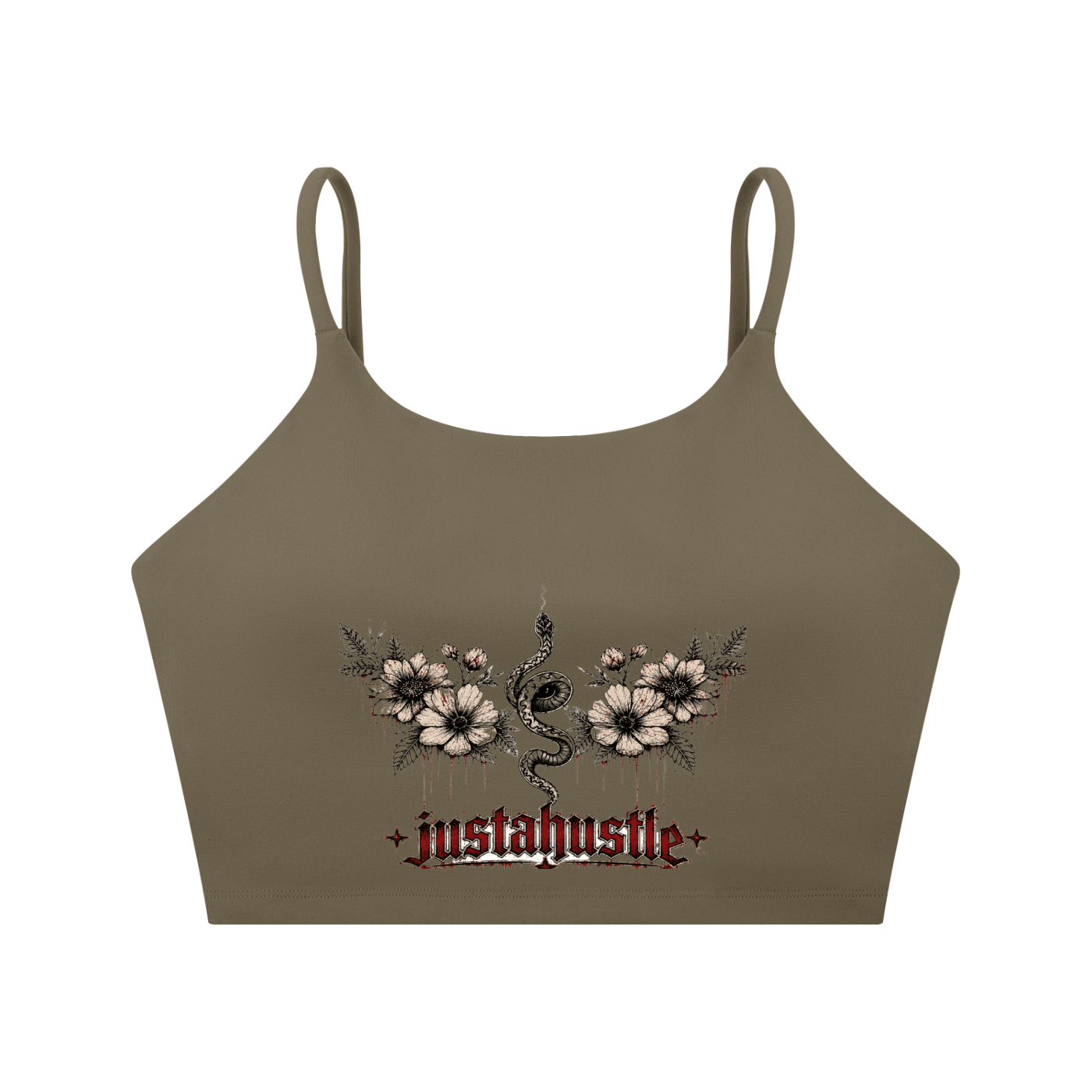 Bloom & Bite Spaghetti Strap Yoga Sports Bra