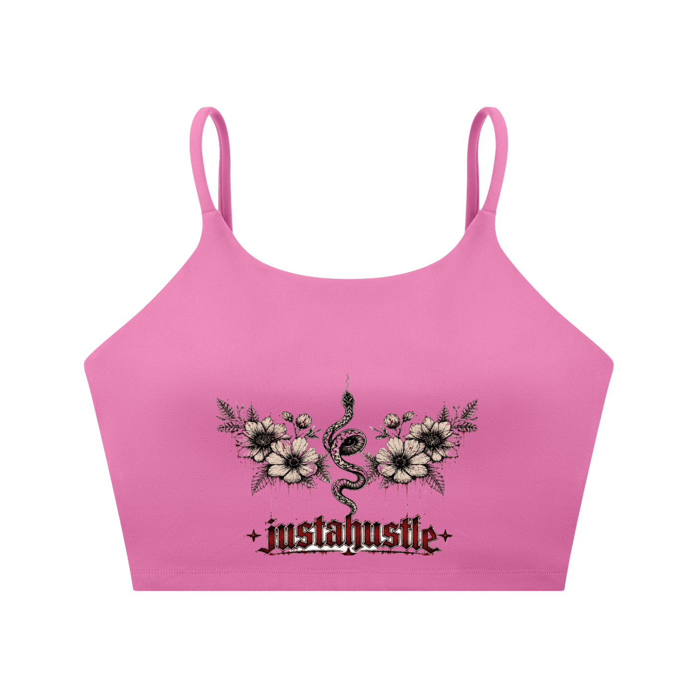 Bloom & Bite Spaghetti Strap Yoga Sports Bra