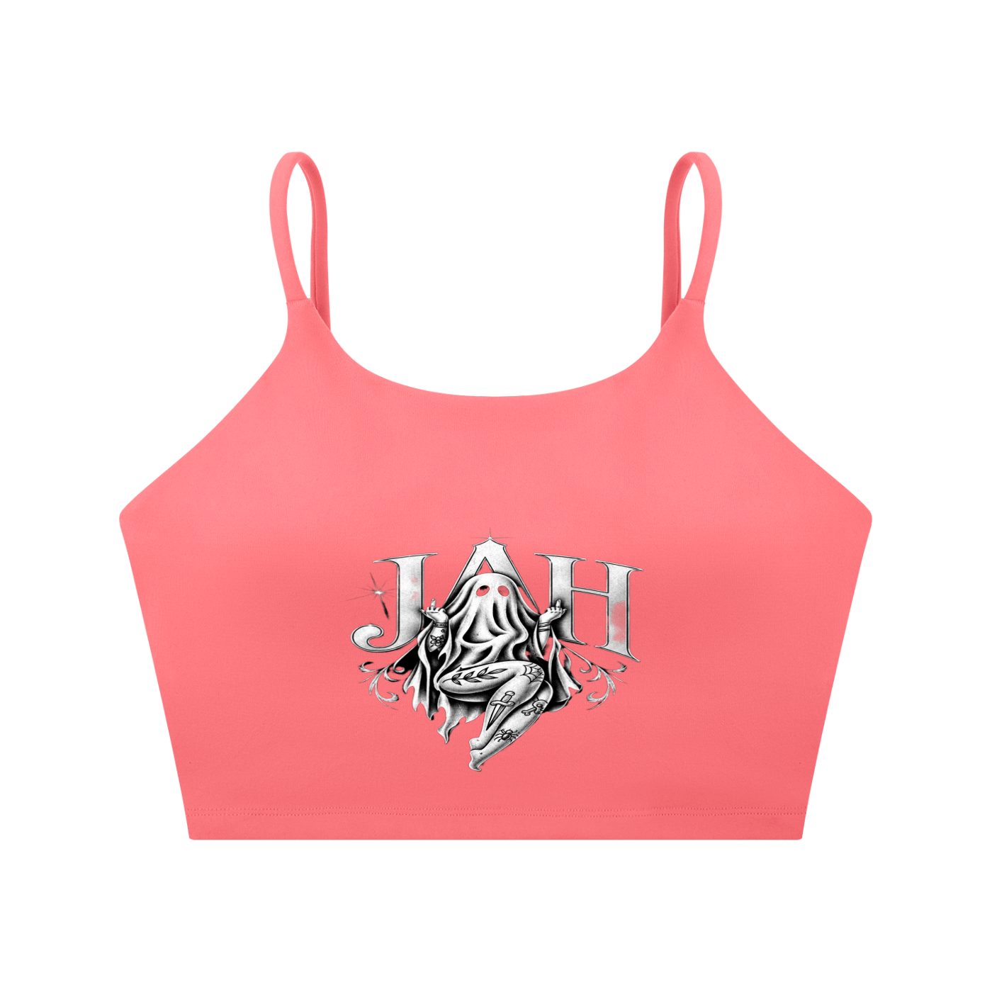 Ghostly Jah Spaghetti Strap Yoga Sports Bra