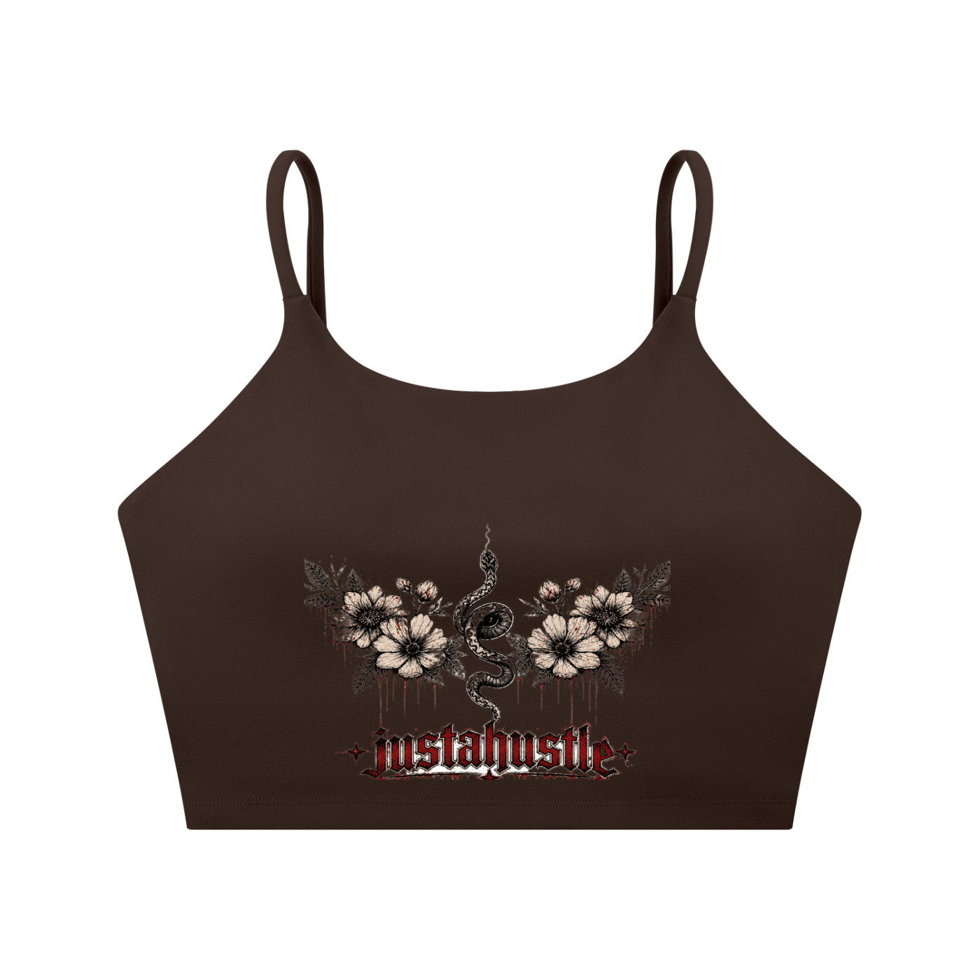 Bloom & Bite Spaghetti Strap Yoga Sports Bra