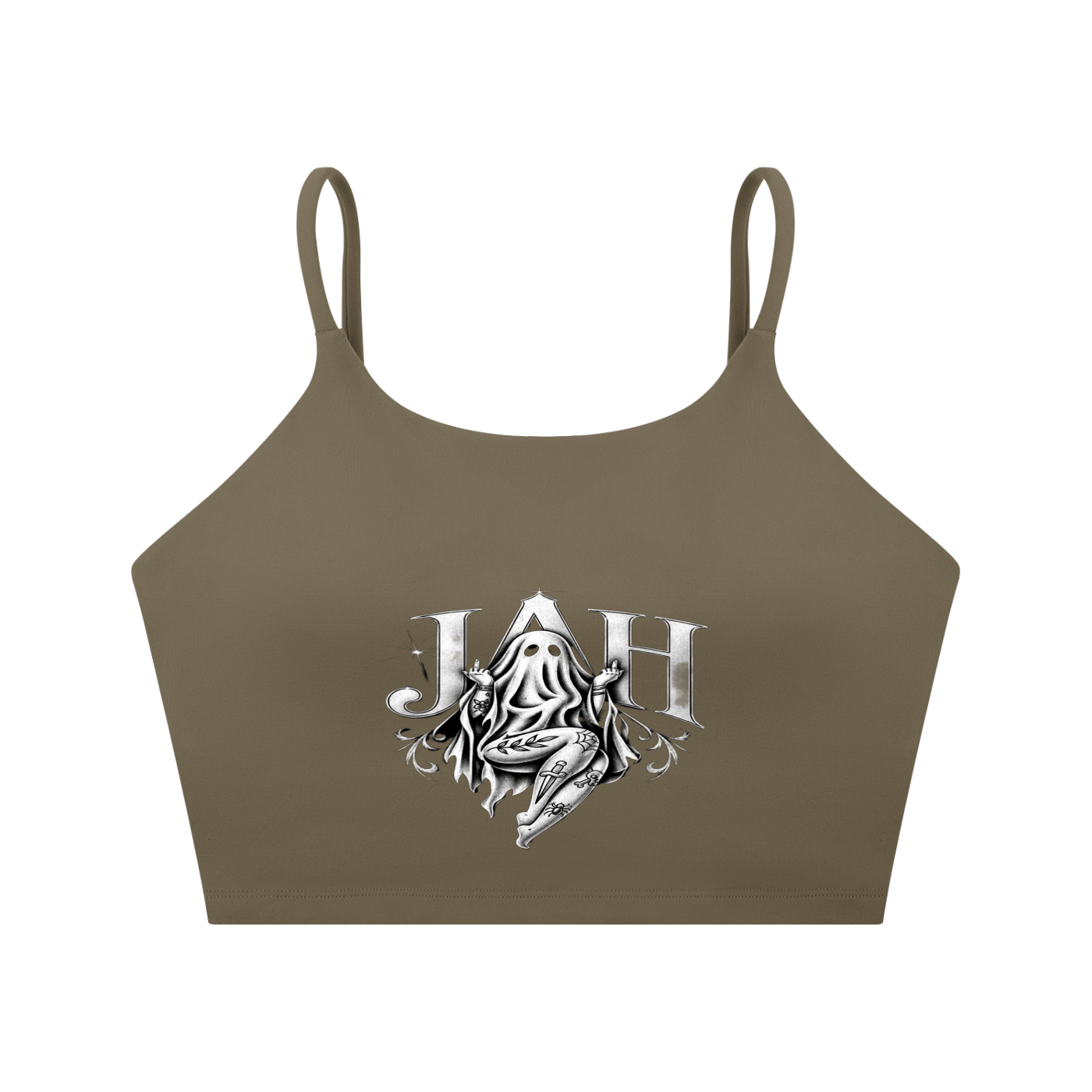 Ghostly Jah Spaghetti Strap Yoga Sports Bra