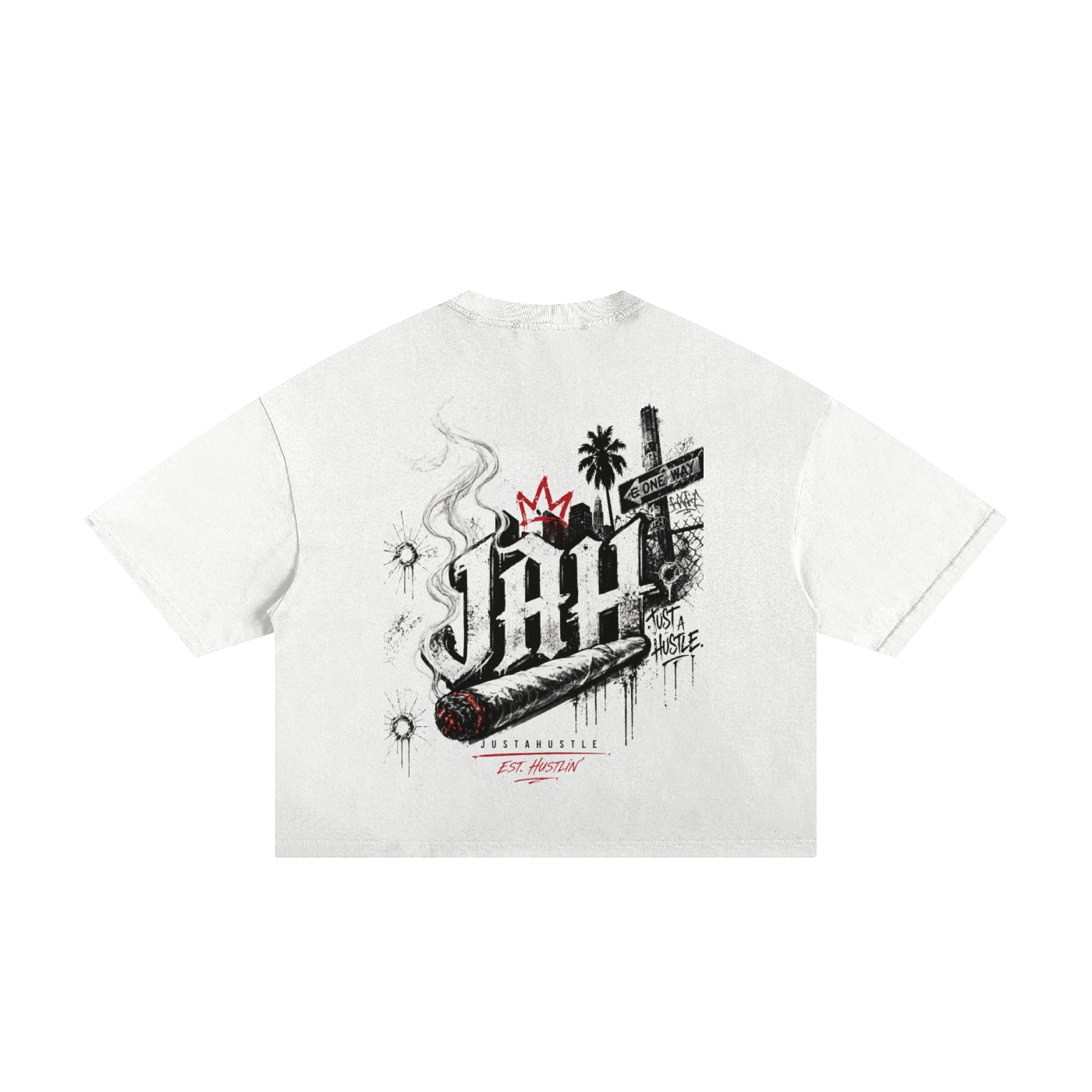 JAH  Frayed Boxy Tee