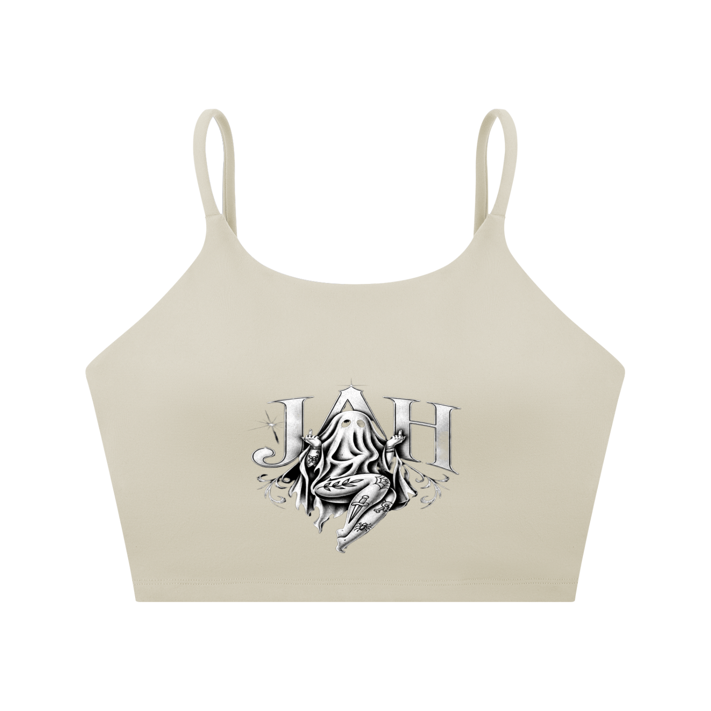 Ghostly Jah Spaghetti Strap Yoga Sports Bra