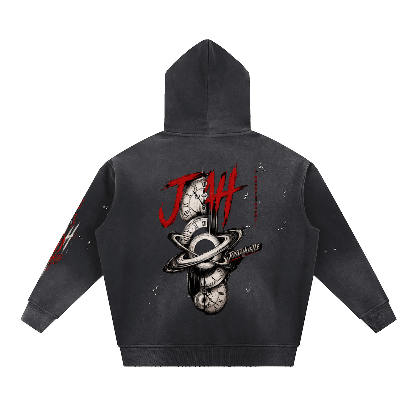 COSMIC TIME Washed Fleece Hoodie