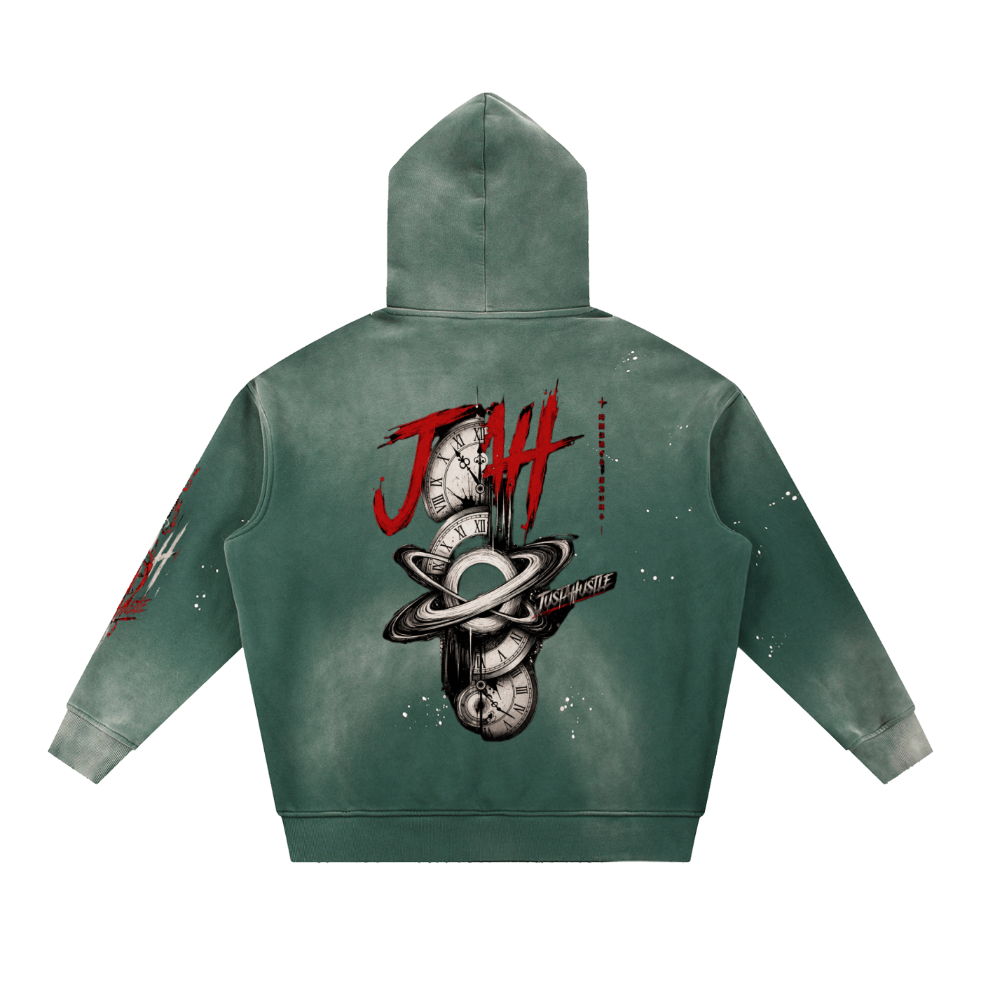 COSMIC TIME Washed Fleece Hoodie