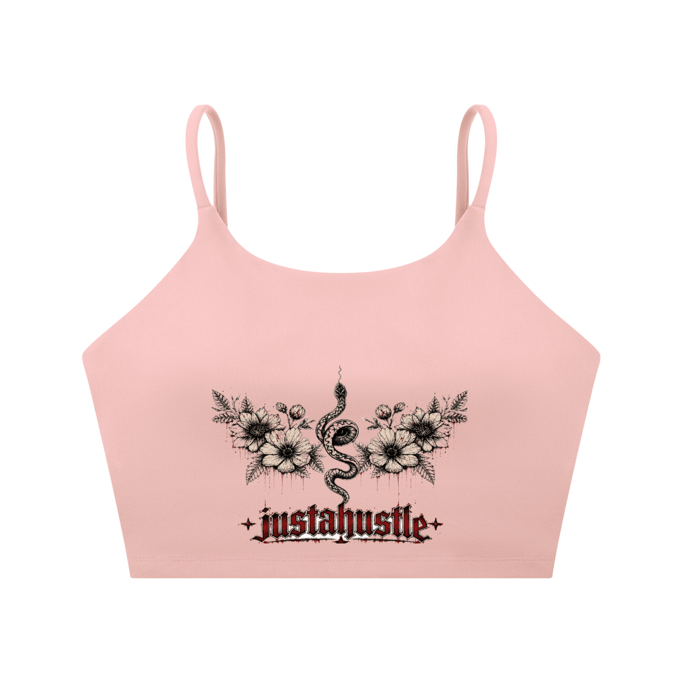 Bloom & Bite Spaghetti Strap Yoga Sports Bra