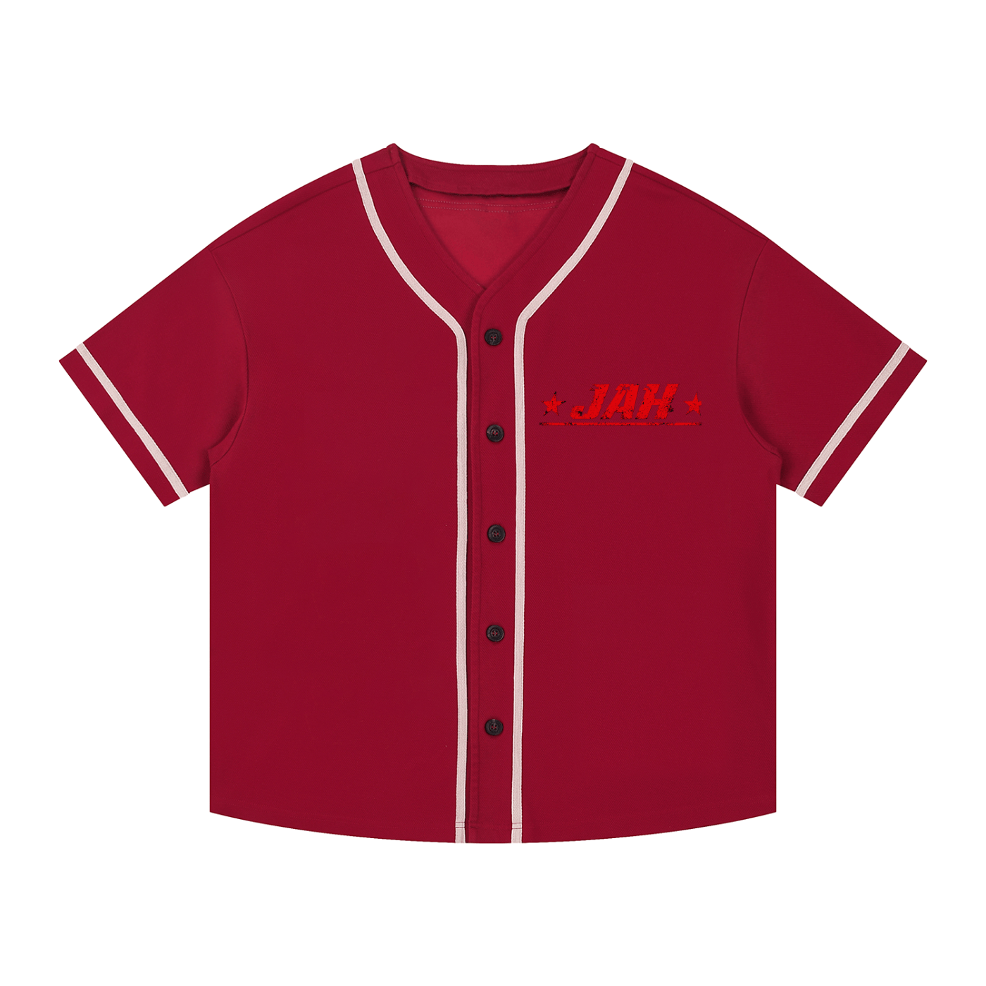 Cherry Temptation Piped Button-Up Jersey