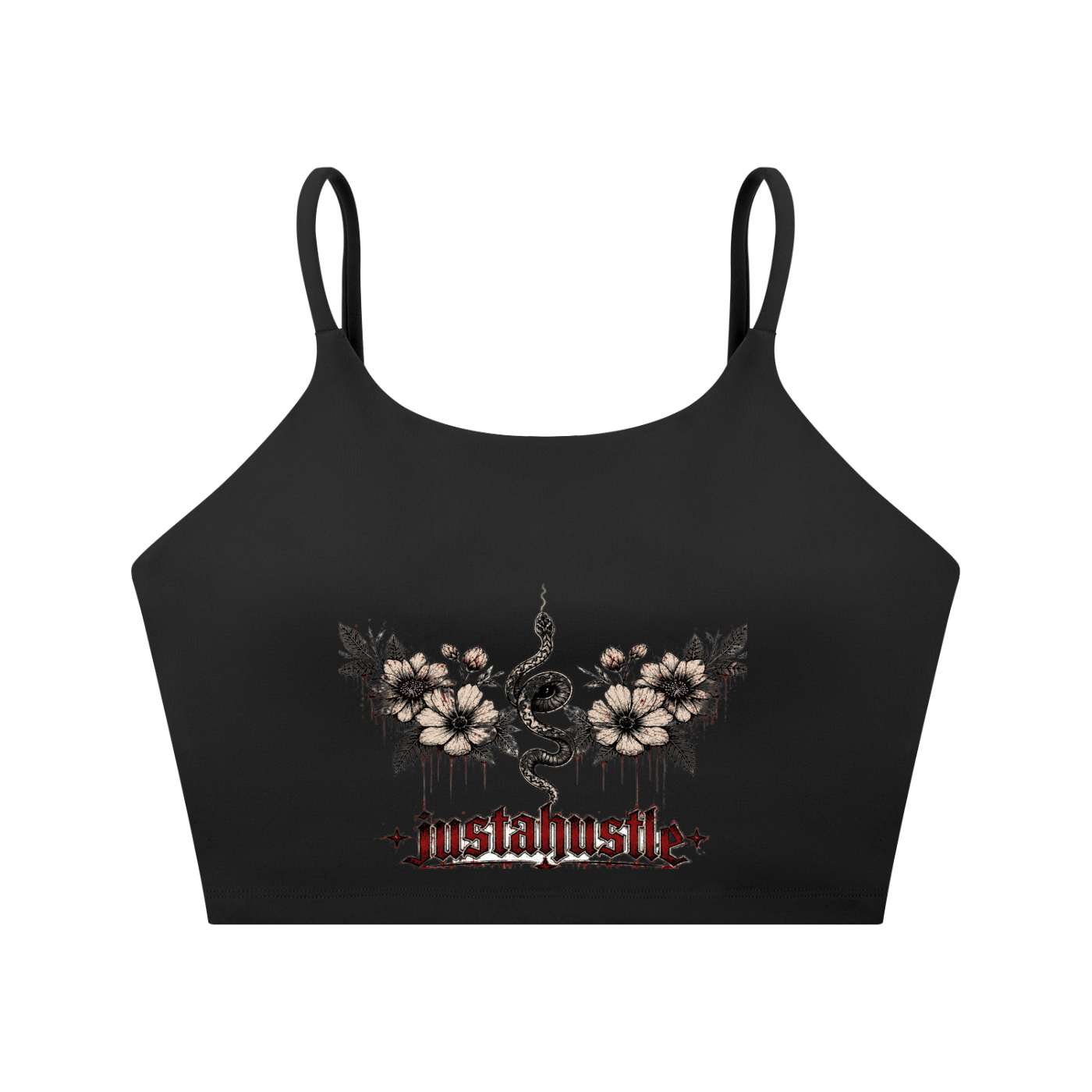 Bloom & Bite Spaghetti Strap Yoga Sports Bra