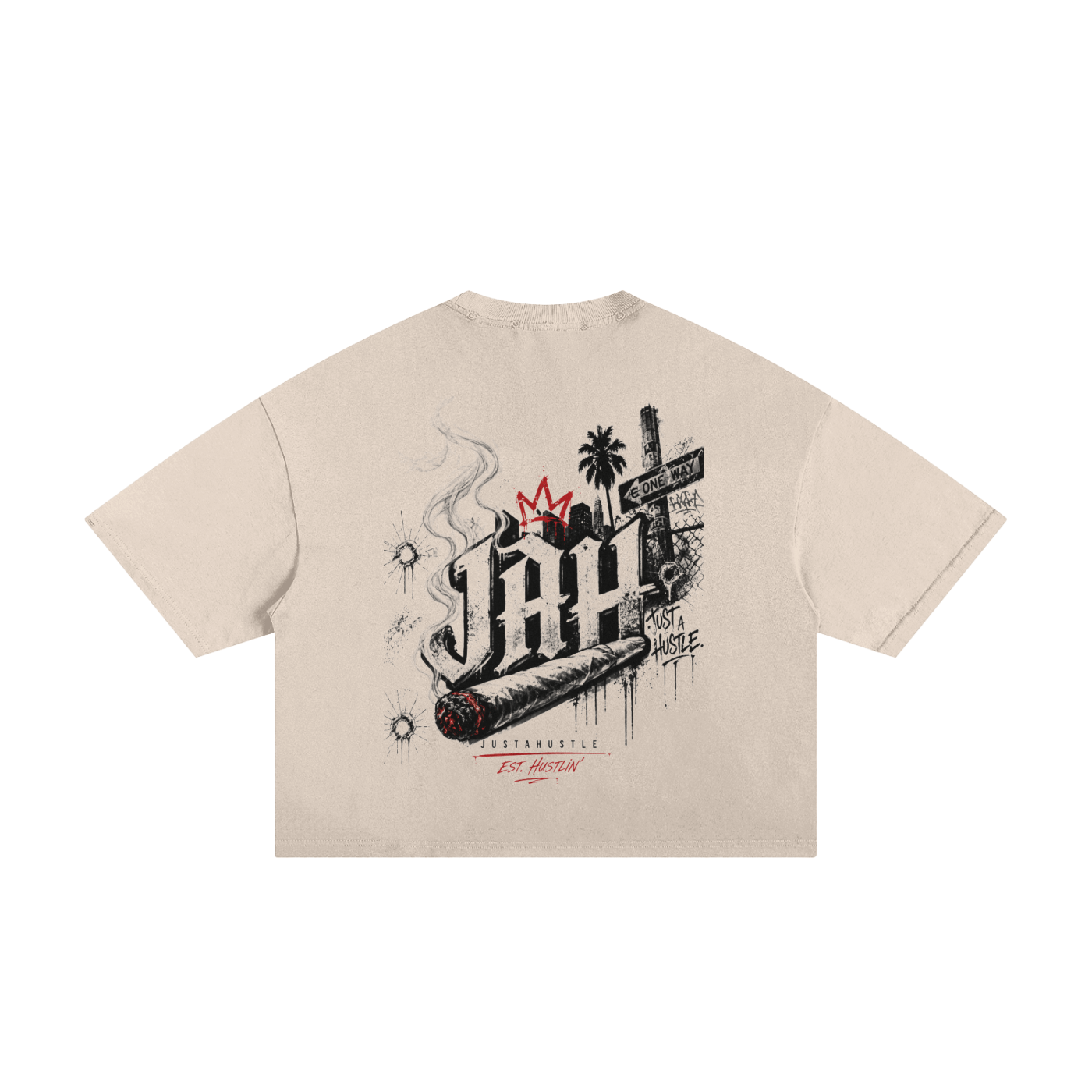 JAH  Frayed Boxy Tee