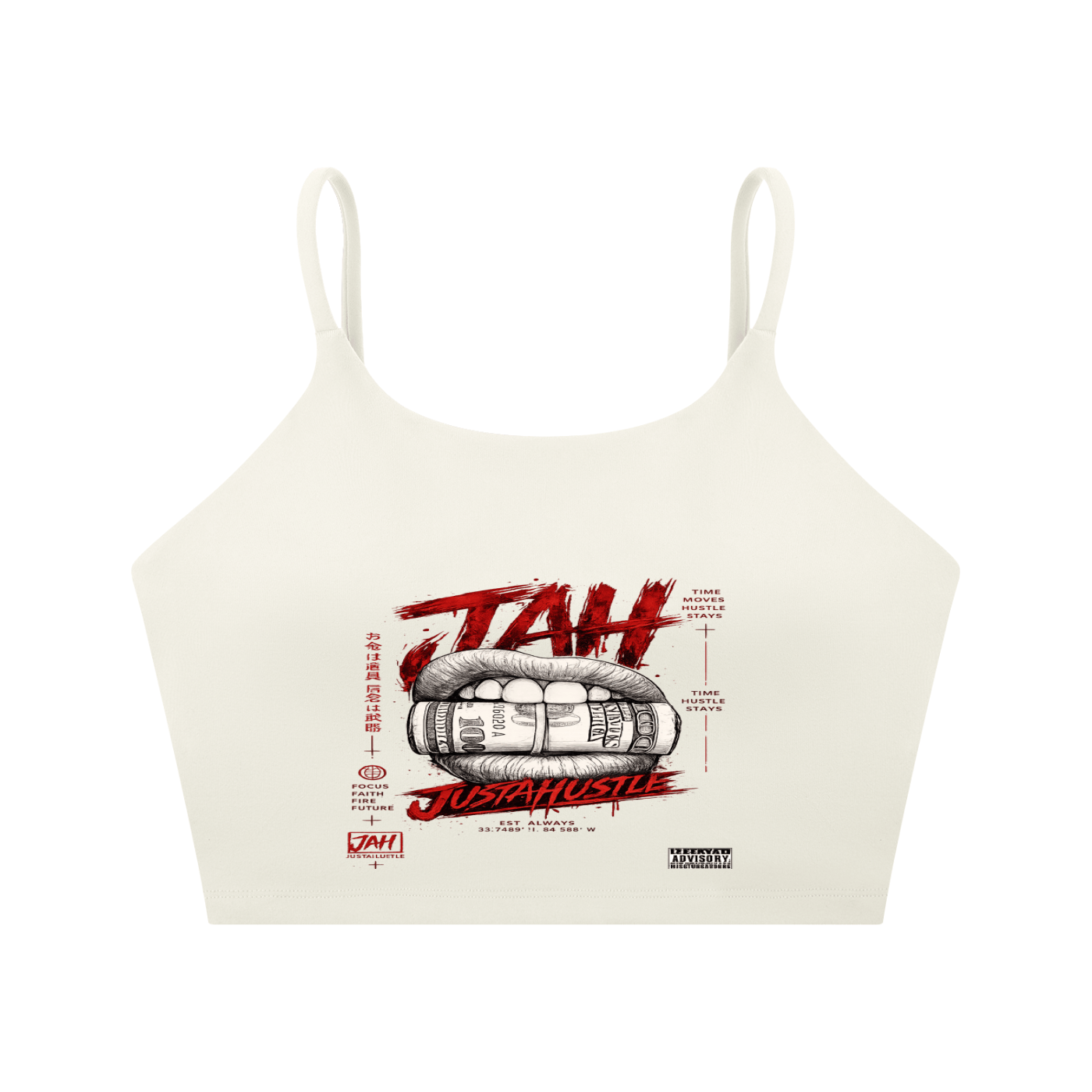 Hustle Hunger Spaghetti Strap Yoga Sports Bra
