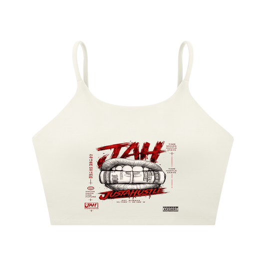Hustle Hunger Spaghetti Strap Yoga Sports Bra
