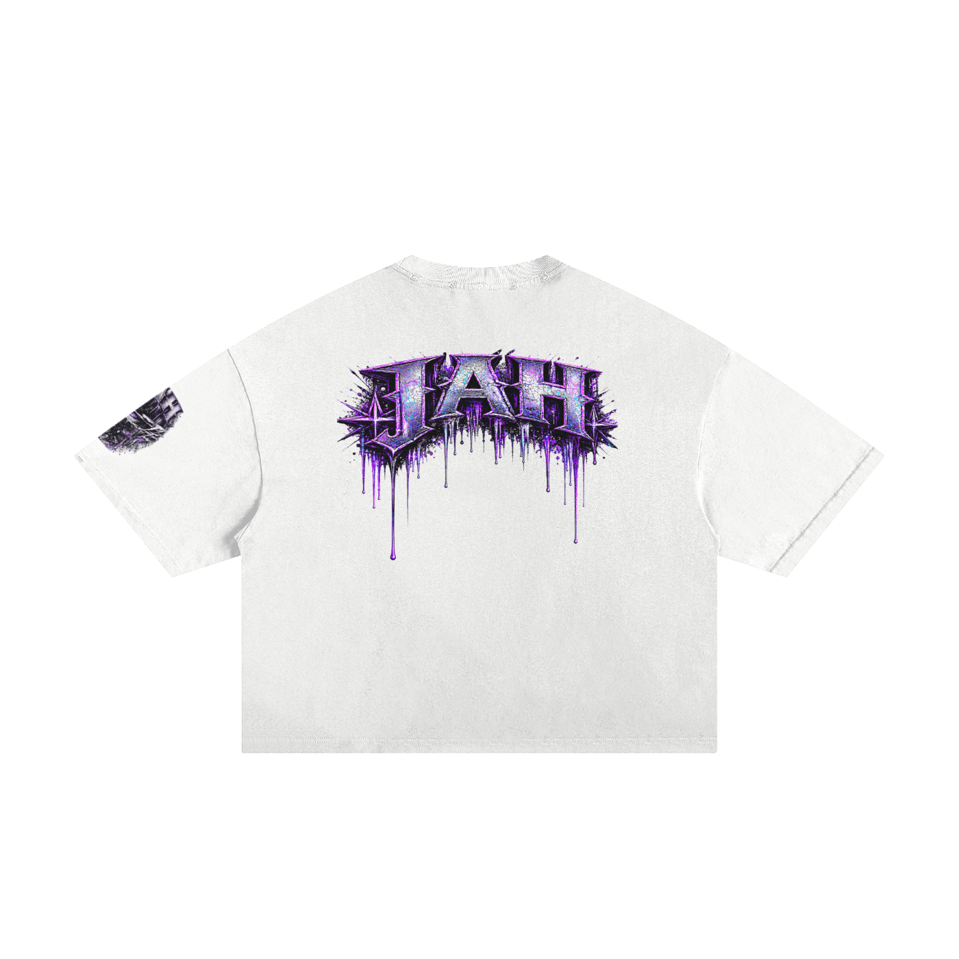 Purple Jah Frayed Boxy Tee