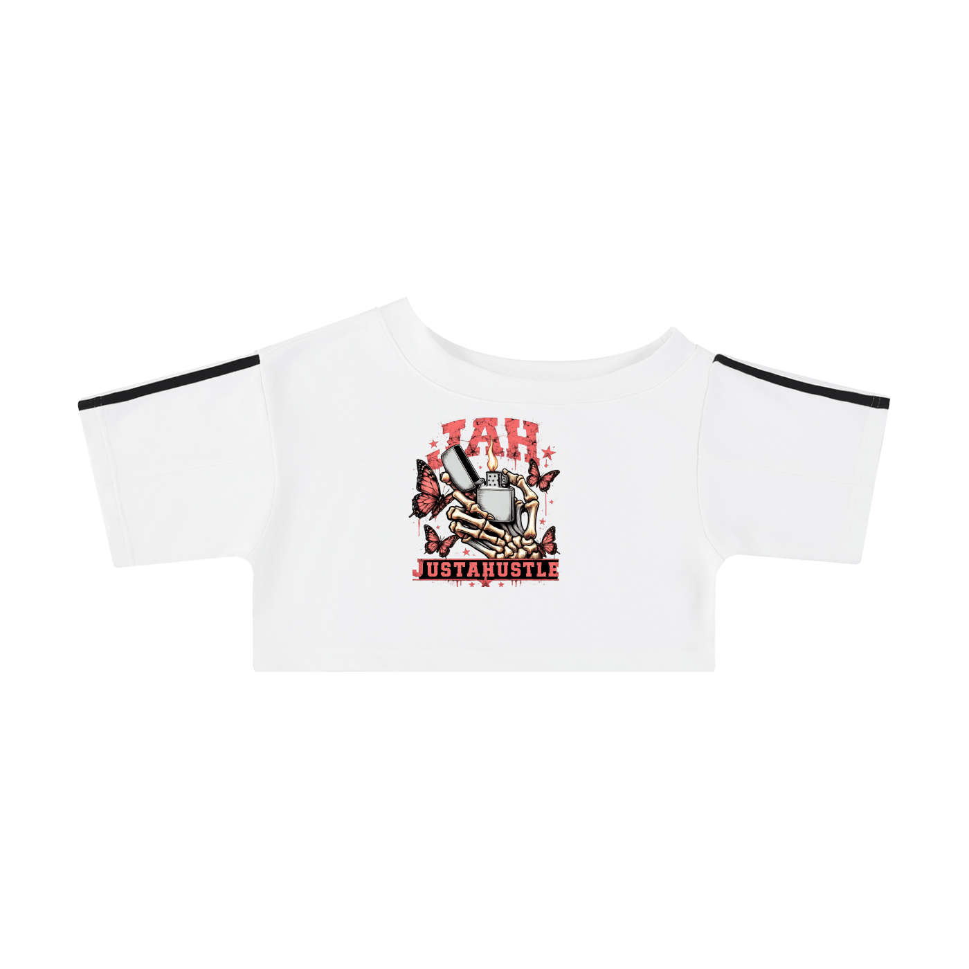 Women's Off-the-Shoulder JAH  Crop T-Shirt