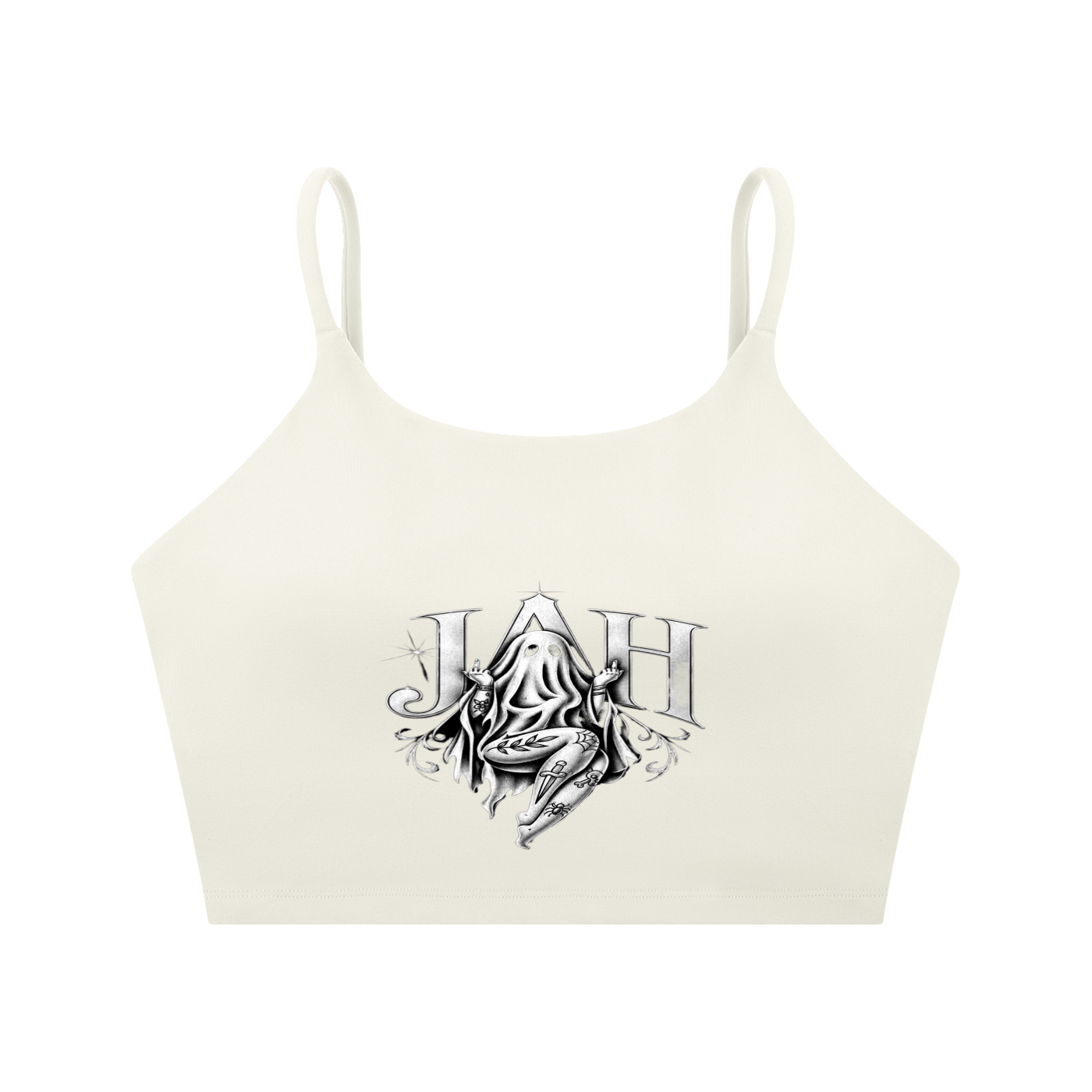 Ghostly Jah Spaghetti Strap Yoga Sports Bra