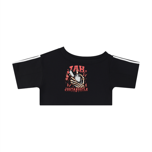 Women's Off-the-Shoulder JAH  Crop T-Shirt