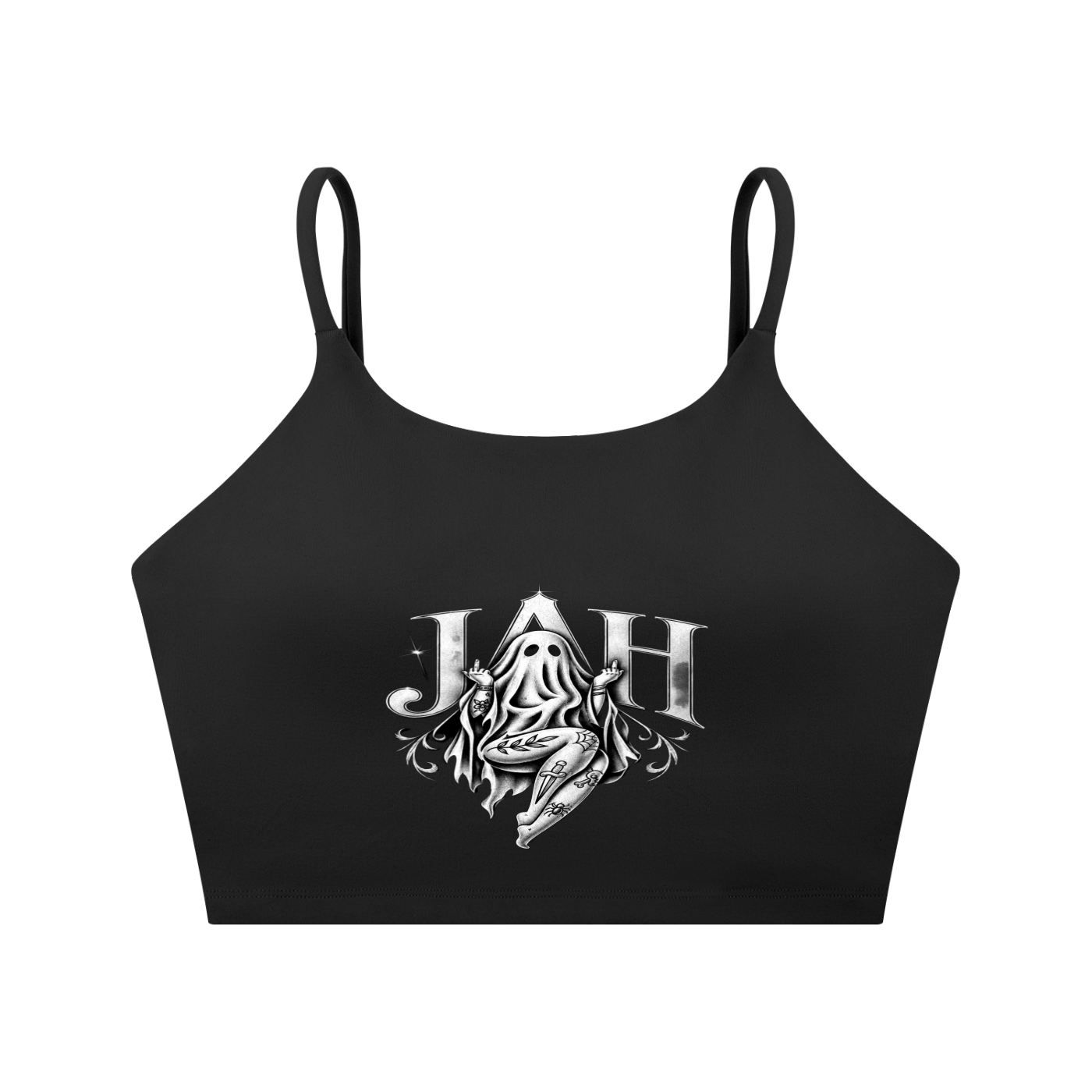 Ghostly Jah Spaghetti Strap Yoga Sports Bra