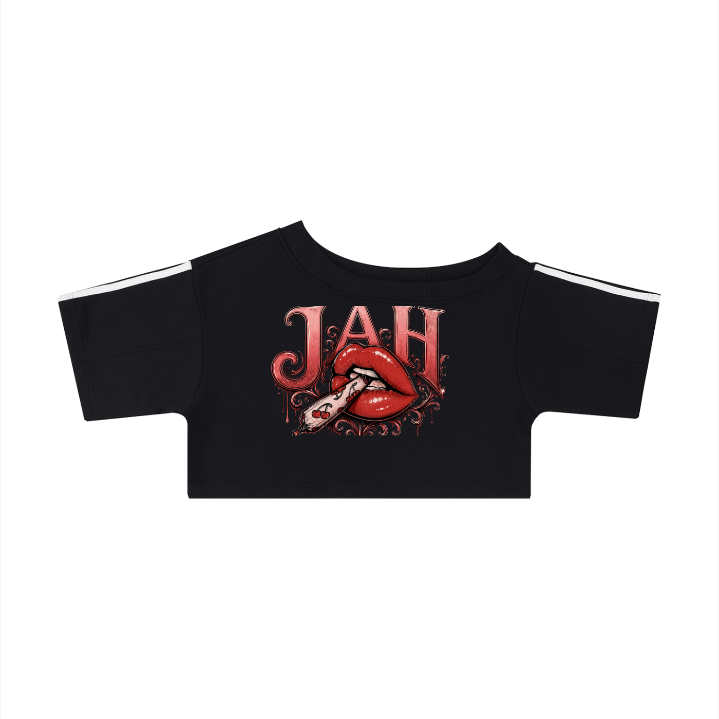 Lip & Roll Crop T-Shirt