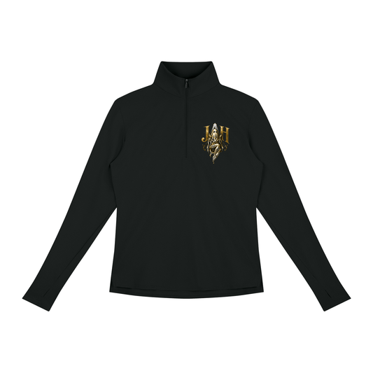 ODMPOD GOLD JAH Women's Quarter-Zip JustAHustle Premium Hustle Apparel