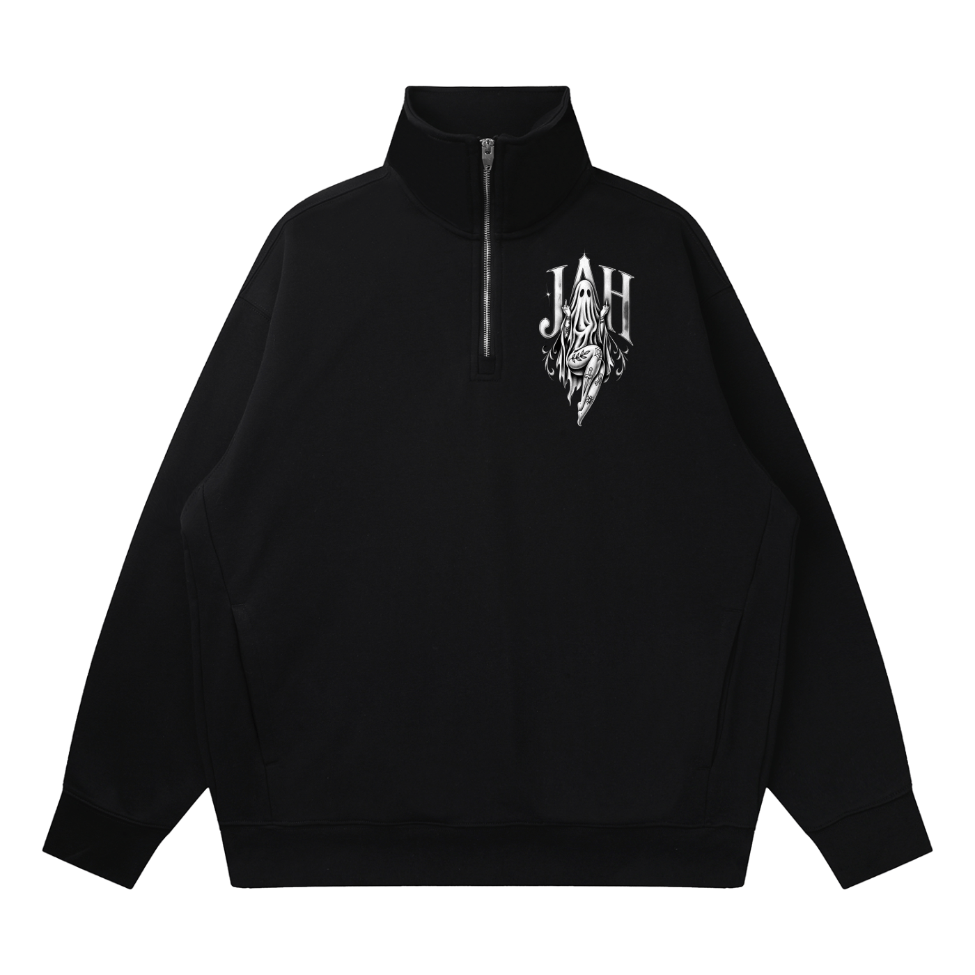 ODMPOD Gothic Jah Quarter-Zip JustAHustle Premium Hustle Apparel
