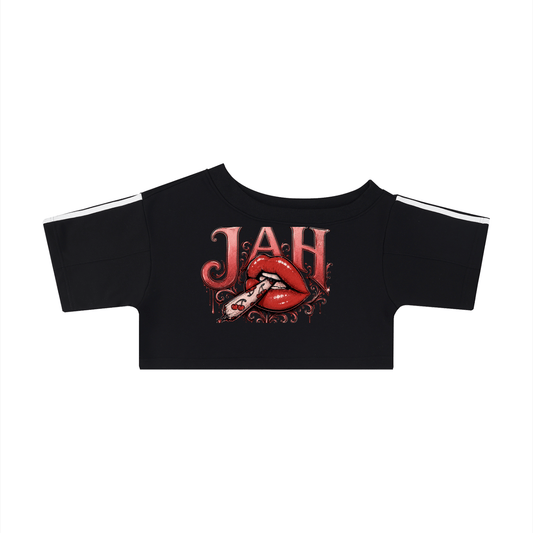 ODMPOD Lip & Roll Crop T-Shirt JustAHustle Premium Hustle Apparel