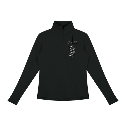 ODMPOD OATH OF THE BLADE Women's Quarter-Zip JustAHustle Premium Hustle Apparel