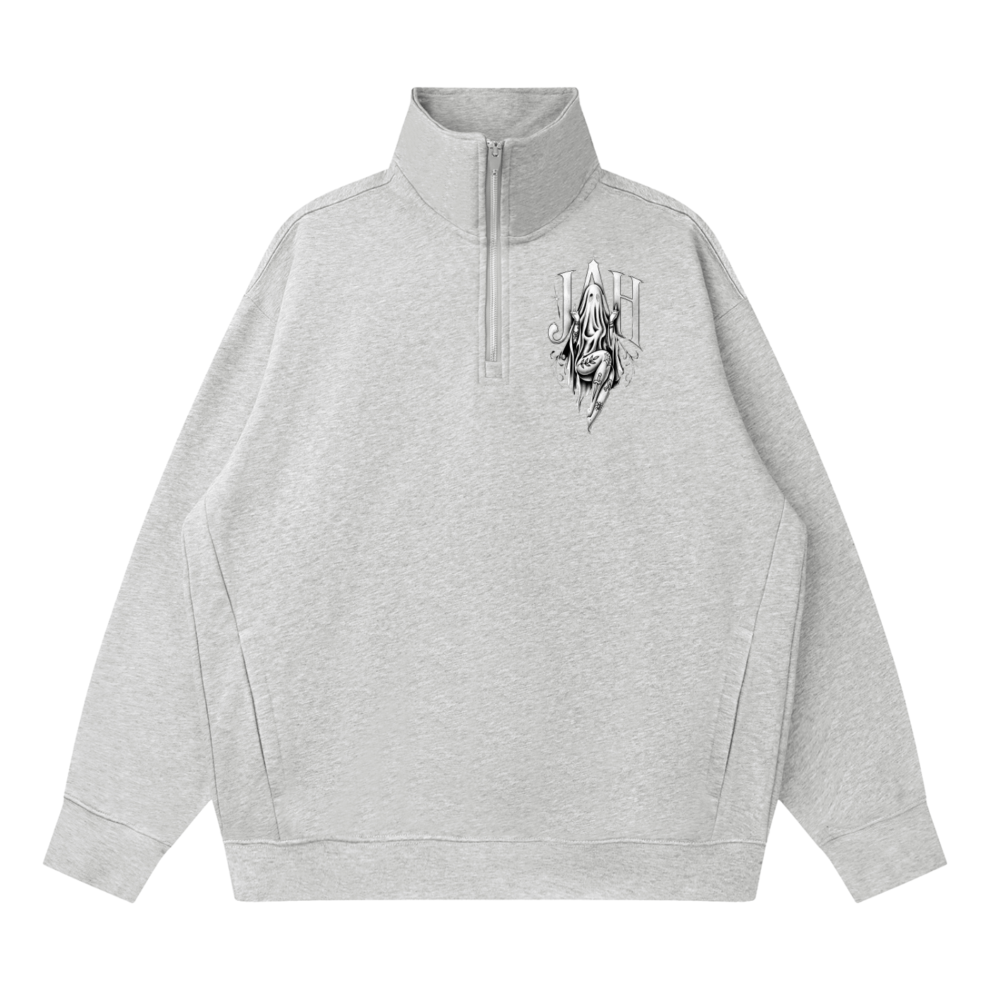 ODMPOD Gothic Jah Quarter-Zip JustAHustle Premium Hustle Apparel