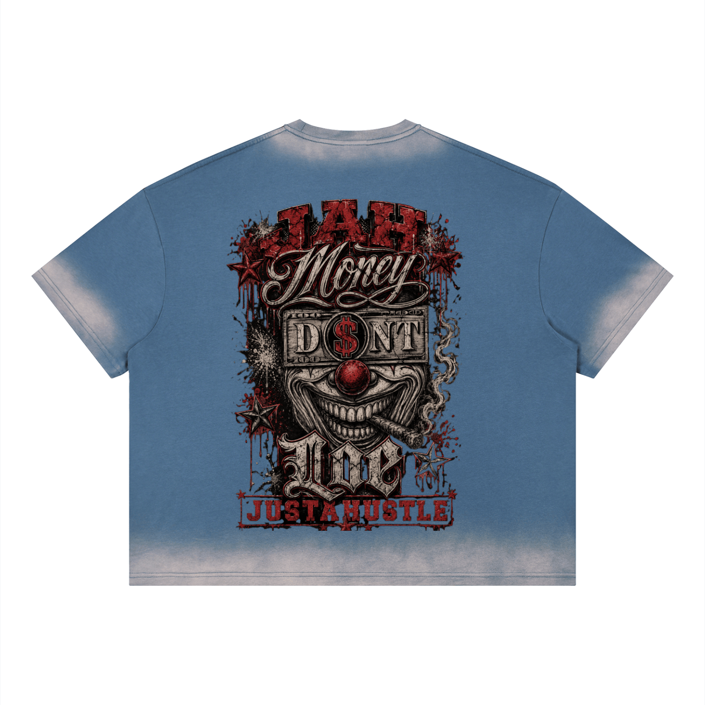ODMPOD JAH MDL Boxy Sunfade Vintage Wash T-shirt JustAHustle Premium Hustle Apparel