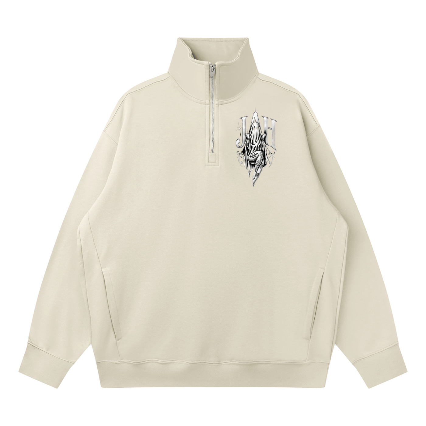 ODMPOD Gothic Jah Quarter-Zip JustAHustle Premium Hustle Apparel