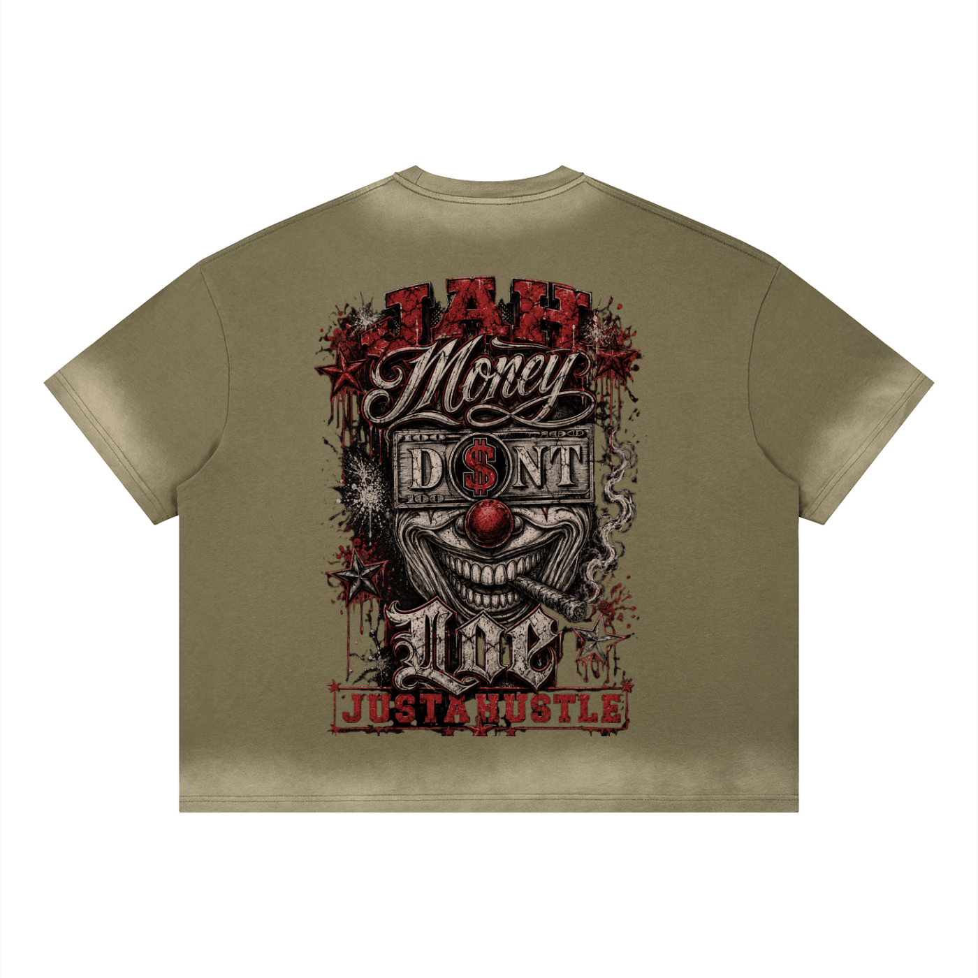 ODMPOD JAH MDL Boxy Sunfade Vintage Wash T-shirt JustAHustle Premium Hustle Apparel