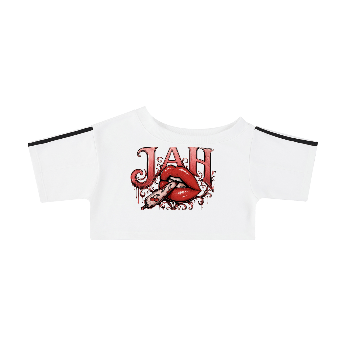 ODMPOD Women's Off-the-Shoulder JAH Crop T-Shirt JustAHustle Premium Hustle Apparel